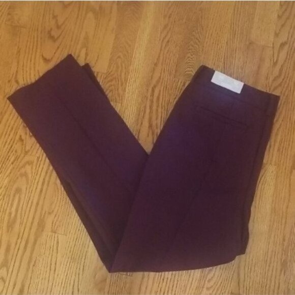 NWT Chico's So Slimming Straight-Leg Pants - Deep Burgundy - Picture 4 of 7